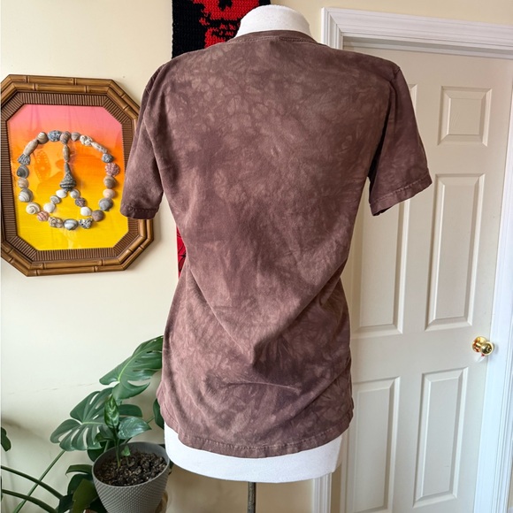 Wild Tiger Graphic Brown Tie Dye Women's Tee - Picture 5 of 9